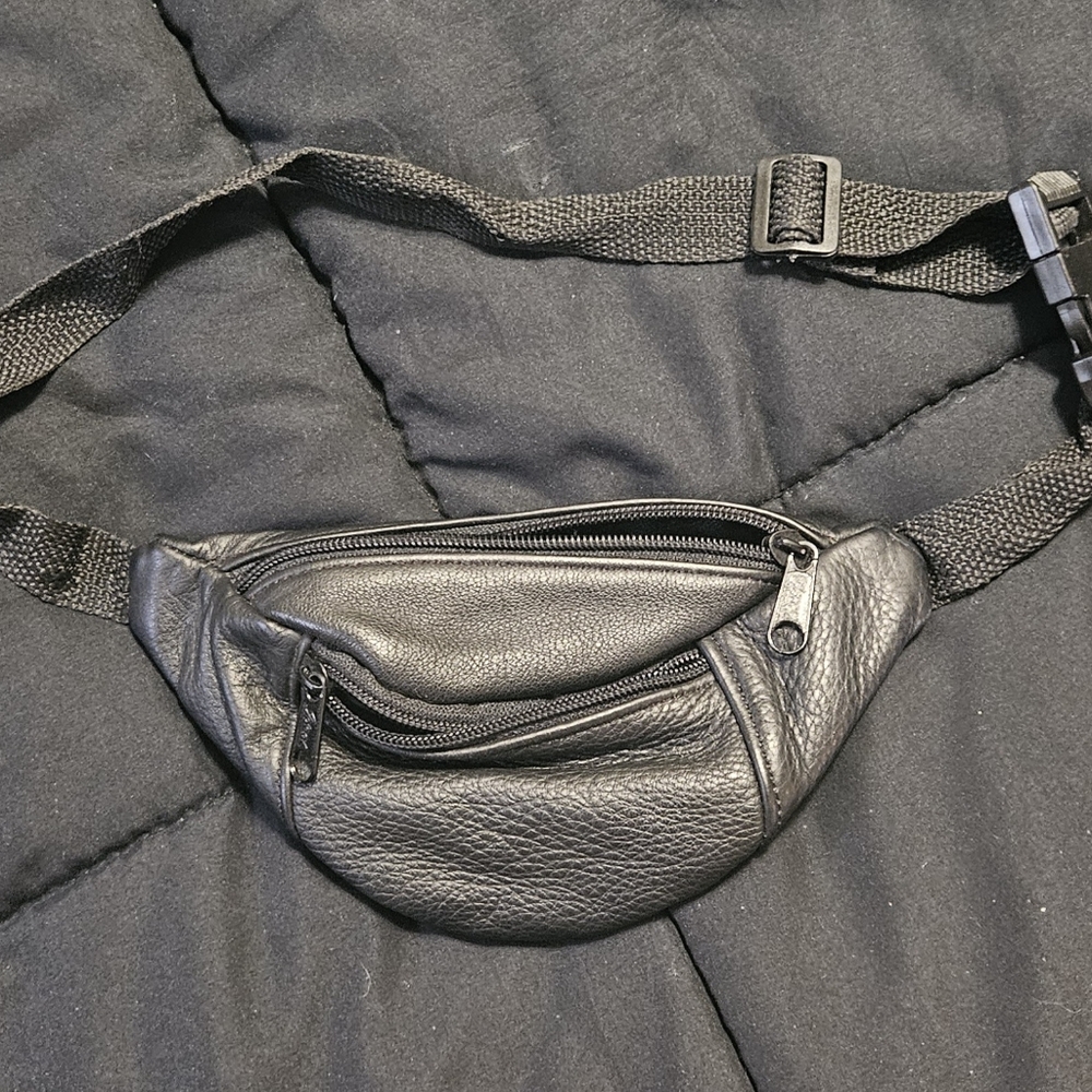 Leather mini belt bag